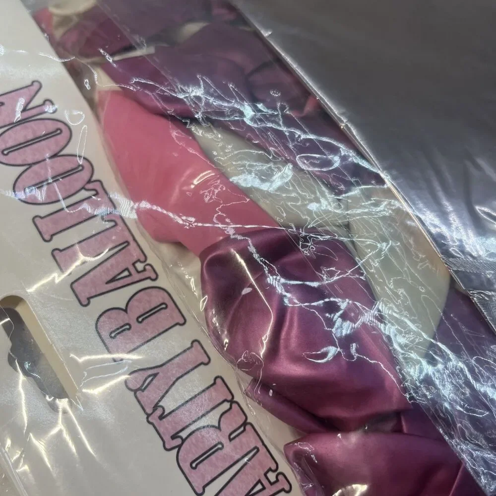 Pink & White Balloon Garland Arch Kit, Bow, stars,18in, 10in, 5in ballons 100 pc